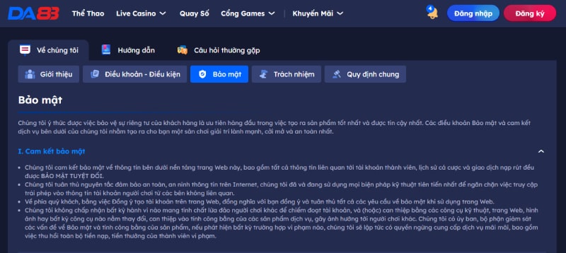 Bảo mật đỉnh cao tại DA88